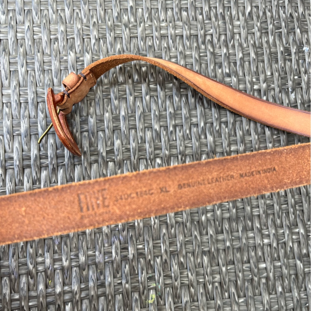 Frye Tan Leather Belt, XL - Picture 6 of 9